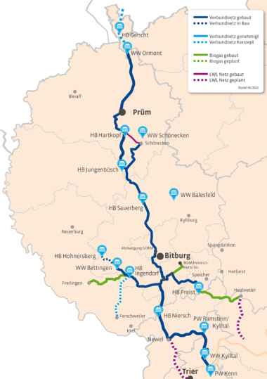 Verbundnetz Bauabschnitte, Stand 03/2022