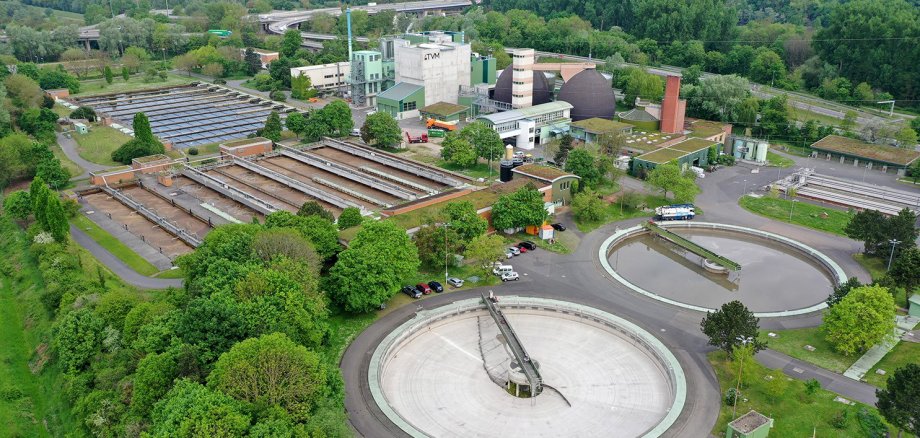 Luftaufnahme Klärwerk Mainz